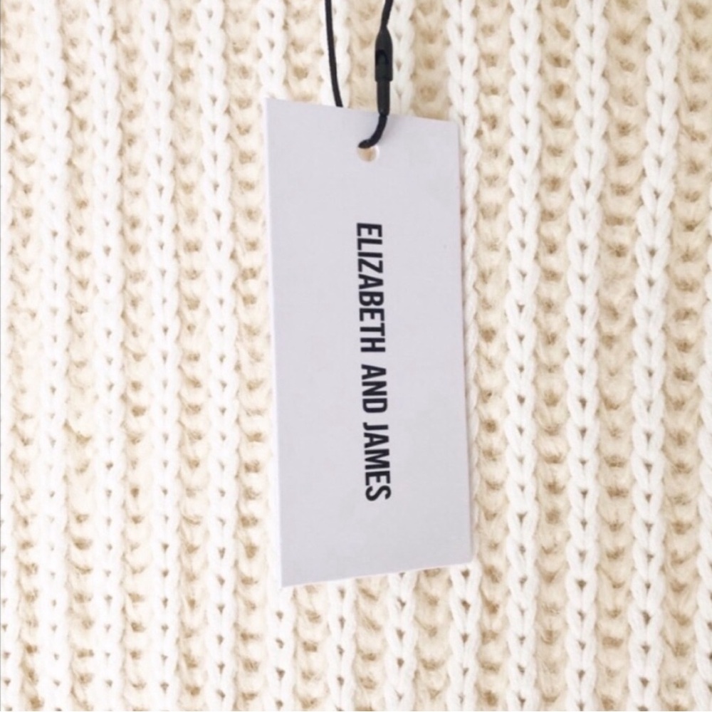 Elizabeth and James Cream Fisherman’s Rib Sweater SIze XXL - Picture 6 of 13